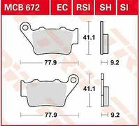 BMW R 1250 RS ABS 2020 TRW SH Series Sindered Rear Brake Pads MCB672SH
