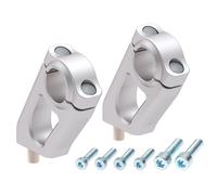 Handlebar riser with offset 20 mm high, 30 mm back, silver for BMW R 1200 GS