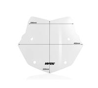 WRS Windscreen For BMW R 1200 GS 2004-2012 32 cm (12-1/2") Smoke