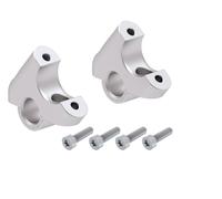 BMW R1200 GSLC 2013-18 Offset Handlebar Risers 30mm High,24mm Back-Silver BY H&B