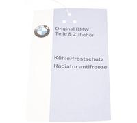 BMW Radiator Coolant Antifreeze Service Reminder Tag 83512286883 Genuine