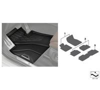 BMW Genuine Rear Floor Mats All Weather 3rd Row Seats 3 SR 7 Seat 51472458558