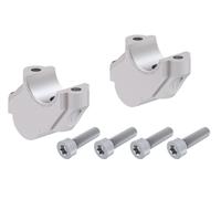 BMW S 1000XR 2015-2019 Offset Handlebar Risers 30mm High,24mm Back-Silver BY H&B