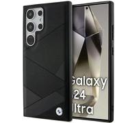 BMW Leather Crossing Lines Pattern Hardcase for Galaxy S24 Ultra Black
