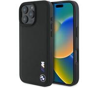 BMW Smooth Rubber Logo Case for iPhone 16 Pro Max 6.9" Black - BMHCP16X23PUSRK