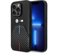 BMW Stamped Tricolour Stripe Case for iPhone 15 Pro 6.1" Black