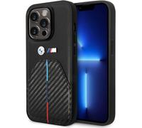 BMW Stamped Tricolour Stripe Case for iphone 15 Pro 6.1" Black - BMHCP15L22NSTB