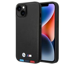 BMW Tricolor Leather Hard Magsafe Protective Case for IPHONE 14 Plus 6,7 “ Black