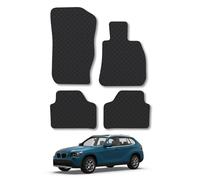 BMW X1 (2010-2015) [E84] Rubber Car Mats Accessories Tailored Fit Compatible Accessory Waterproof Protection Non-Slip Floor Mats Full Coverage Durable Front Rear Set Coverage