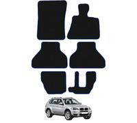 BMW X5 E70 2006 2013 7 Seater 6 Piece Set Car Mats UK-Made Tailored Fit Carpet Floor Mats Full Coverage Compatible Accessory Blue Trim