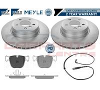 BMW X5 E70 X6 E71 3.0D 3.0i 4.4 4.8 REAR MEYLE PD BRAKE DISCS PADS SENSOR 345mm