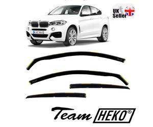 BMW X6 MK2 ( F16 ) 5-door 2015-2019 4-pc Wind Deflectors HEKO Tinted