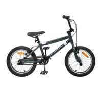 BMX Bike Dark Grey 16in Steel Frame Adjustable Seat Handlebar 5-8yrs with brakes