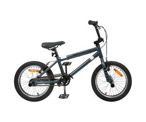BMX Bike Dark Grey 16in Steel Frame Adjustable Seat Handlebar 5-8yrs with brakes
