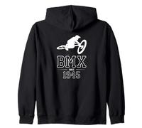 BMX Since 1945 Bicycle in the Jump Zip Hoodie