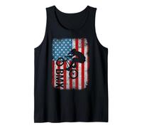 BMX US America Flag Patriotic Vintage BMX Biker 4th of July Tank Top