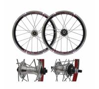 BMX Wheelset 16inch Aluminium Alloy Folding Bike Rim V Brake 74mm Quick-release Hub, 85mm Bolt On Hub With A 11T Single Speed Freewheel(Black)