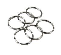 BMXIJW 10Pcs/lot Stainless Steel Keyring Split Ring 15/20/ 25mm Key Ring Diy Keychains Accessories, One Color, 20mm