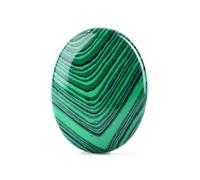 BMYUK 1.8 inch Oval Healing Crystal Stone Thick Reiki Natural Polished Carrying Suitable for Meditation Protection Energy Balancing Anxiety and Gift Giving (Malachite)