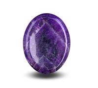 BMYUK 1.8 inch Thumb-Shaped Natural Crystals Forget-Me-Not Stone for Anxiety Reiki Energy Balancing Divination and Decoration (Amethyst)