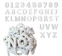 BMYUK 72 Pieces Iron on Letters and Numbers Patches Alphabet A-Z Number 0-9 Embroidered Patche Applique for Hat Socks Jeans Clothes Dress and Other Apparel DIY Accessories (White)