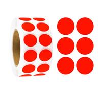 BMYUK Color Coding Dot Labels Round Stickers Red 0.5 Inch Round Natural Paper Sticker Adhesive Label Roll of 2000 (Red)