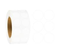 BMYUK Color Coding Dot Labels Round Stickers Red 0.5 Inch Round Natural Paper Sticker Adhesive Label Roll of 2000 (Transparent)