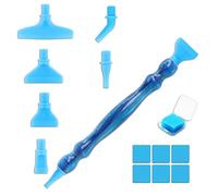 BMYUK Diamond Painting Pen Set with Replacement Nibs Gel Threaded Multi-Purpose Tip 5D Diamond Painting Accessory Tool for DIY Crystal (Blue)