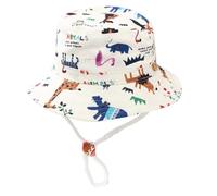 BMYUK Kids Bucket Hat Adjustable Sun Hats with Chin Strap for Girls Boys Breathable Beach Hat Reference Age 2-4 Years Old-Mean Size Cap Circumference 48-52cm Multicolour