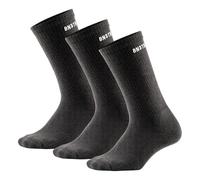 BN3TH Men's Classic Crew Sock, Nylon, TENCEL, Lyocell and Cotton, Sustainably-Made Everyday Sock, Rib Cuff Socks (3 Pack), Black, Medium