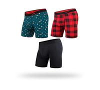 BN3TH Super Soft Mens Underwear - with 3D Comfort Support Pouch | Sweat Wicking Modal Fabric & Chafe-free Seamless Finish (as8, alpha, l, regular, regular, 3 Pack Holiday Boxer)