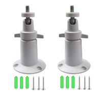 bnafes 2 Pack Security Camera Metal Wall/Ceiling Mount, Adjustable Indoor/Outdoor Mount Compatible with Arlo, Arlo Pro 2 3, Arlo Ultra CCTV Camera and Compatible Camera with 1/4 Screw Head (White)