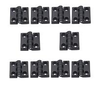 bnafes Hinge1.97 /50mmx50mm Black Plastic Cabinet Door Reinforced Ball Bearing Hinge -10pcs