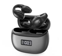 BNARQP Open Ear Clip Earbuds Bluetooth 5.3 Clip-On Wireless Earphones for Sports 48H Playtime Charging Case LED Display IPX7 Waterproof Open Ear Headphones for Running Fitness