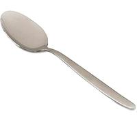 BNAZIND 8 Inch Kunz Small Sauce Spoon Regular | 18/10 Stainless Steel Solid Chef Spoon for Plating, Drizzling & Serving, Dishwasher Safe