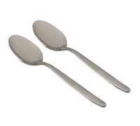 BNAZIND 8 inch Kunz Small Sauce Spoon Regular | Pack of 2 | 18/10 Stainless Steel Chef Spoon | Serving Plating Spoons
