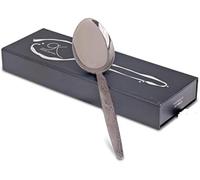 BNAZIND Gray Kunz Special Edition Damascus Pattern 18/10 Stainless Steel Plating 9 Inch Basting Quenelle Chef Dinner Serving Spoon, BNZ-SP015
