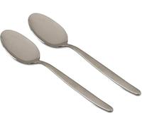 BNAZIND Kunz Small Sauce Spoon set | 8 inch Pack of 2 | 18/10 Stainless Steel Chef Spoon | Serving Plating Spoons (Small Regular Set)