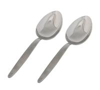 BNAZIND Stainless Steel Kunz Spoon, 2.5 Inch Wide x 9 Inch Long, Pack of 2, Dishwasher Safe, Classic Cooking Spoons