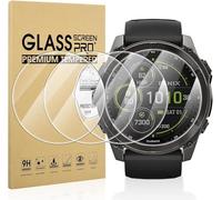 BNBUKLTD 3PACK Tempered Glass Screen Protector FOR Garmin Fenix 5 Plus 5S 6 Sapphire 6 Pro 6S 6X Solar 7 7s 7 Pro 7X 8 e 42 43 47 51mm Tempered Clear Scratch Resistant-3 Pack (Garmin Fenix E)