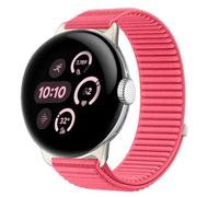 BNBUKLTD Elastic Nylon Strap for Google Pixel Watch 4 3 2 1 Straps 41mm,45mm Stretchy Braided Adjustable Sport Loop Straps trail Loop Bands Nylon (Hot Pink, Google Pixel Watch 3/4 45mm)