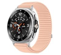 BNBUKLTD Nylon Strap for Watch Strap Band For Samsung Watch 7/8 Ultra 47mm Watch8 40 44 46mm Stretchy Braided Adjustable Sport Loop trail Loop (Pink, Samsung Galaxy Watch 7/8 Ultra)