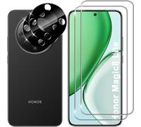 BNBUKLTD Screen Protector for Honor Magic 8 / Magic8 Lite/Magic8 Pro, 2 Pack Screen Protector + 2 Pack Camera Lens Protector, 9H HD Clear Anti-Scratch Tempered Glass Film Black (Honor Magic 8 Pro)