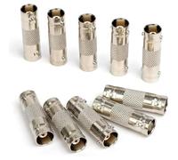 BNC Connector Female to Female Coupler - Adapter for CCTV Camera Video SDI/BNC Cable Joining and Extension, Pack of 10