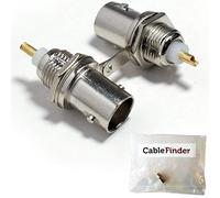 BNC Female Socket Solder Connector - CCTV Camera Chassis Panel Mount Coaxial - Loops