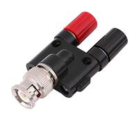 BNC Male Plug- to 2X 4mm Banana Female Socket Binding Post RF- Coaxial Splitter Connector BNC Adapter Banana Adapter
