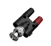 BNC Male Plug to Dual 4mm Banana Female Jack Binding Post Adapter Connector