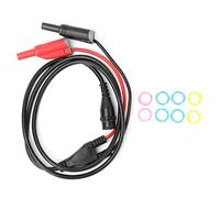 BNC Male Plug to Safety Banana Plug Coaxial Cable Durable Oscilloscope Test Lead for Electronic Equipment Testing 100cm Length Black Red