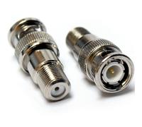 BNC Male to F Connector Socket Adapter Coaxial CCTV DVR Converter Metal Plug