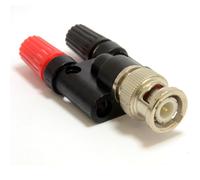 kenable BNC Plug to 2 x 4mm Test Lead Socket Adaptor OR Binding Post Coupler